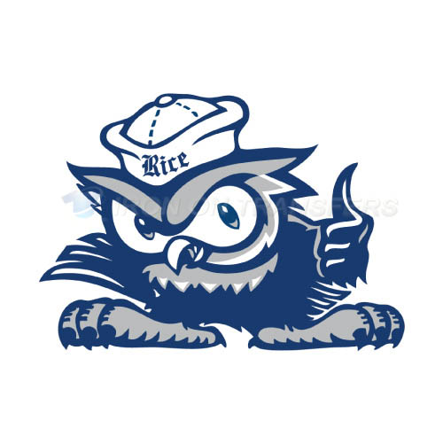 Rice Owls Logo T-shirts Iron On Transfers N5991